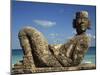 Statue of Chac-Mool, Cancun, Quitana Roo, Mexico, North America-Charles Bowman-Mounted Photographic Print