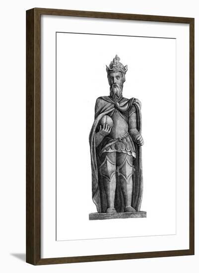 Statue of Charlemagne (712-81), St Julien Le Pauvre, Paris, 11th-12th Century-null-Framed Giclee Print