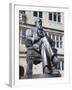 Statue of Charles Darwin Outside Public Library, Shrewsbury, Shropshire, England-null-Framed Photographic Print