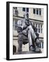 Statue of Charles Darwin Outside Public Library, Shrewsbury, Shropshire, England-null-Framed Photographic Print