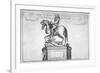 Statue of Charles II at the Entrance of Cornhill in the Stocks Market, Poultry, London, 1740-null-Framed Giclee Print