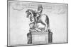 Statue of Charles II at the Entrance of Cornhill in the Stocks Market, Poultry, London, 1740-null-Mounted Giclee Print