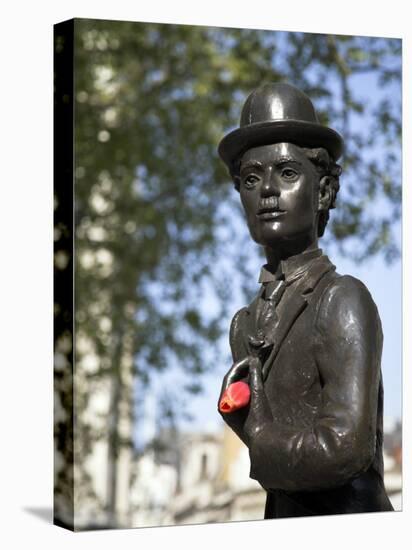 Statue of Charlie Chaplin in Leicester Square, in the Heart of London's West End-Julian Love-Stretched Canvas