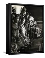 Statue of Chinese Gods at Temple-null-Framed Stretched Canvas