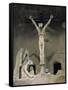 Statue of Christ at the Entrance to Sagrada Familia, the Gaudi Cathedral, Barcelona, Spain-Jeremy Bright-Framed Stretched Canvas