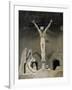 Statue of Christ at the Entrance to Sagrada Familia, the Gaudi Cathedral, Barcelona, Spain-Jeremy Bright-Framed Photographic Print