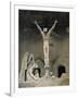 Statue of Christ at the Entrance to Sagrada Familia, the Gaudi Cathedral, Barcelona, Spain-Jeremy Bright-Framed Photographic Print