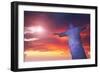 Statue of Christ the Redeemer at Sunset, Corcovado, Rio De Janeiro, Brazil, South America-Angelo-Framed Photographic Print