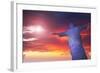 Statue of Christ the Redeemer at Sunset, Corcovado, Rio De Janeiro, Brazil, South America-Angelo-Framed Photographic Print