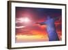 Statue of Christ the Redeemer at Sunset, Corcovado, Rio De Janeiro, Brazil, South America-Angelo-Framed Photographic Print