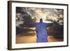 Statue of Christ the Redeemer at Sunset, Corcovado, Rio De Janeiro, Brazil, South America-Angelo-Framed Photographic Print