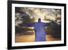 Statue of Christ the Redeemer at Sunset, Corcovado, Rio De Janeiro, Brazil, South America-Angelo-Framed Photographic Print