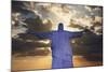 Statue of Christ the Redeemer at Sunset, Corcovado, Rio De Janeiro, Brazil, South America-Angelo-Mounted Photographic Print