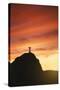 Statue of Christ the Redeemer at Sunset, Corcovado, Rio De Janeiro, Brazil, South America-Angelo-Stretched Canvas