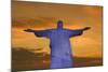 Statue of Christ the Redeemer at Sunset, Corcovado, Rio De Janeiro, Brazil, South America-Angelo-Mounted Photographic Print
