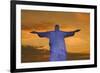 Statue of Christ the Redeemer at Sunset, Corcovado, Rio De Janeiro, Brazil, South America-Angelo-Framed Photographic Print