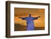 Statue of Christ the Redeemer at Sunset, Corcovado, Rio De Janeiro, Brazil, South America-Angelo-Framed Photographic Print