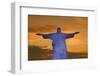 Statue of Christ the Redeemer at Sunset, Corcovado, Rio De Janeiro, Brazil, South America-Angelo-Framed Photographic Print