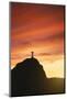 Statue of Christ the Redeemer at Sunset, Corcovado, Rio De Janeiro, Brazil, South America-Angelo-Mounted Photographic Print