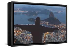 Statue of Christ the Redeemer, Corcovado, Rio De Janeiro, Brazil, South America-Angelo-Framed Stretched Canvas