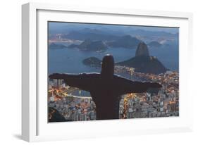 Statue of Christ the Redeemer, Corcovado, Rio De Janeiro, Brazil, South America-Angelo-Framed Photographic Print