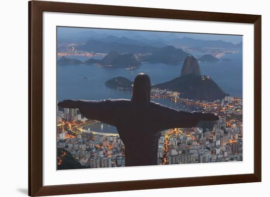 Statue of Christ the Redeemer, Corcovado, Rio De Janeiro, Brazil, South America-Angelo-Framed Photographic Print