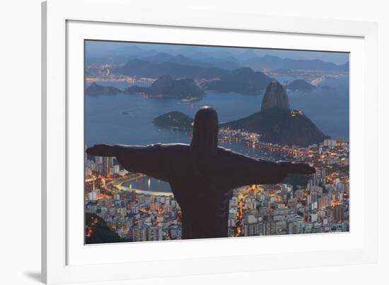 Statue of Christ the Redeemer, Corcovado, Rio De Janeiro, Brazil, South America-Angelo-Framed Photographic Print