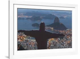 Statue of Christ the Redeemer, Corcovado, Rio De Janeiro, Brazil, South America-Angelo-Framed Photographic Print