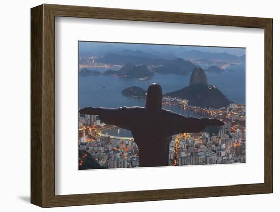 Statue of Christ the Redeemer, Corcovado, Rio De Janeiro, Brazil, South America-Angelo-Framed Photographic Print