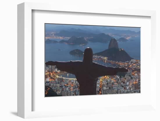 Statue of Christ the Redeemer, Corcovado, Rio De Janeiro, Brazil, South America-Angelo-Framed Photographic Print