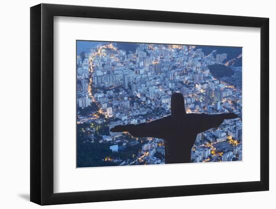 Statue of Christ the Redeemer, Corcovado, Rio De Janeiro, Brazil, South America-Angelo-Framed Photographic Print