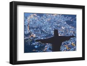 Statue of Christ the Redeemer, Corcovado, Rio De Janeiro, Brazil, South America-Angelo-Framed Photographic Print