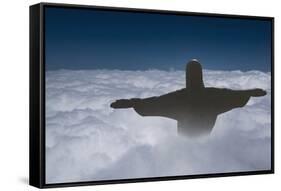 Statue of Christ the Redeemer Rising Above the Clouds-Angelo-Framed Stretched Canvas