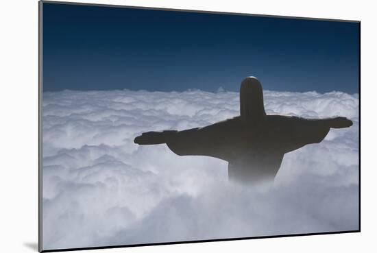 Statue of Christ the Redeemer Rising Above the Clouds-Angelo-Mounted Photographic Print