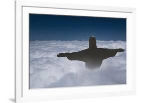 Statue of Christ the Redeemer Rising Above the Clouds-Angelo-Framed Photographic Print