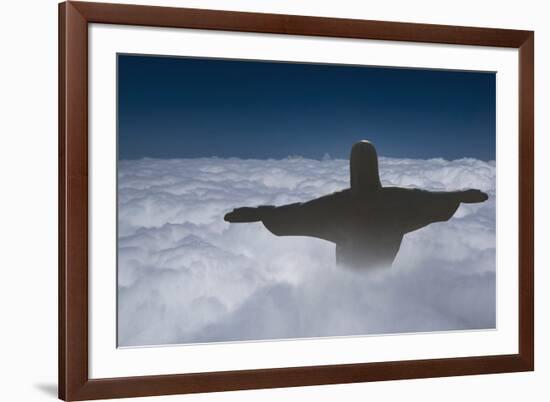 Statue of Christ the Redeemer Rising Above the Clouds-Angelo-Framed Photographic Print