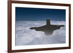 Statue of Christ the Redeemer Rising Above the Clouds-Angelo-Framed Photographic Print