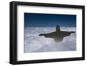 Statue of Christ the Redeemer Rising Above the Clouds-Angelo-Framed Photographic Print