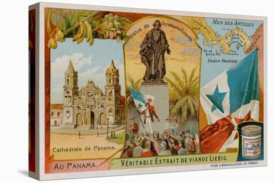 Statue of Christopher Columbus, Antilles and Panama Cathedral-null-Stretched Canvas