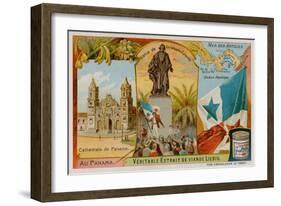 Statue of Christopher Columbus, Antilles and Panama Cathedral-null-Framed Giclee Print
