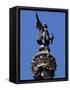 Statue of Christopher Columbus, Barcelona, Catalonia, Spain-Peter Scholey-Framed Stretched Canvas