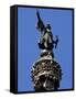 Statue of Christopher Columbus, Barcelona, Catalonia, Spain-Peter Scholey-Framed Stretched Canvas