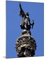 Statue of Christopher Columbus, Barcelona, Catalonia, Spain-Peter Scholey-Mounted Photographic Print