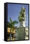 Statue of Christopher Columbus, Old City, Cartagena, Colombia-Jerry Ginsberg-Framed Stretched Canvas