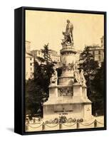 Statue of Christopher Columbus-null-Framed Stretched Canvas