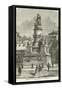 Statue of Columbus at Genoa-null-Framed Stretched Canvas