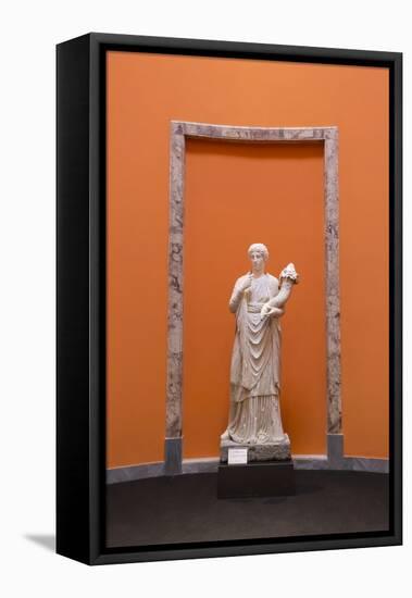 Statue of Concordia Augusta, from Pompeii, Displayed at National Archaeological Museum-Eleanor Scriven-Framed Stretched Canvas