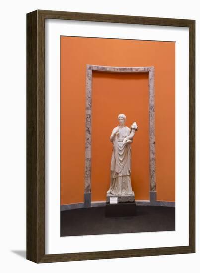 Statue of Concordia Augusta, from Pompeii, Displayed at National Archaeological Museum-Eleanor Scriven-Framed Photographic Print