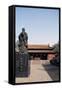 Statue of Confucius in Front of a Pavilion of Chaotian Palace-null-Framed Stretched Canvas