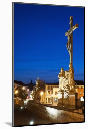 Statue of Crucified Jesus Christ on Kamenny Most-Richard Nebesky-Mounted Photographic Print